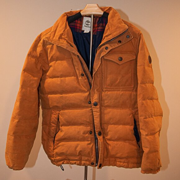 Timberland Mt Davis downfilled coat  Mens Size Medium Wheat color - Picture 1 of 4